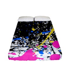 Spot Paint Pink Black Green Yellow Blue Sexy Fitted Sheet (Full/ Double Size)