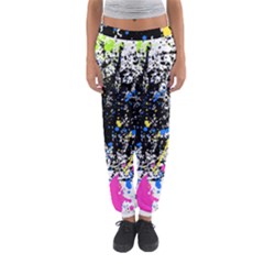 Spot Paint Pink Black Green Yellow Blue Sexy Women s Jogger Sweatpants