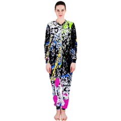 Spot Paint Pink Black Green Yellow Blue Sexy OnePiece Jumpsuit (Ladies) 