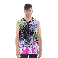 Spot Paint Pink Black Green Yellow Blue Sexy Men s Basketball Tank Top