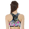 Spot Paint Pink Black Green Yellow Blue Sexy Sports Bra with Border View2