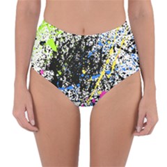 Spot Paint Pink Black Green Yellow Blue Sexy Reversible High-waist Bikini Bottoms by Mariart