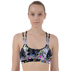 Spot Paint Pink Black Green Yellow Blue Sexy Line Them Up Sports Bra