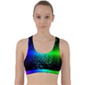 Space Galaxy Green Blue Black Spot Light Neon Rainbow Back Weave Sports Bra View1