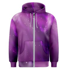 Space Star Planet Galaxy Purple Men s Zipper Hoodie by Mariart