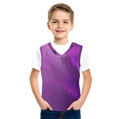 Space Star Planet Galaxy Purple Kids  Sportswear by Mariart