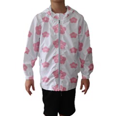 Star Pink Flower Polka Dots Hooded Wind Breaker (kids) by Mariart