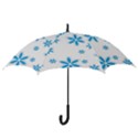 Star Flower Blue Hook Handle Umbrellas (Large) View3