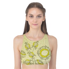 Sunflower Fly Flower Floral Tank Bikini Top by Mariart