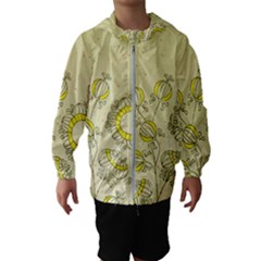 Sunflower Fly Flower Floral Hooded Wind Breaker (kids) by Mariart