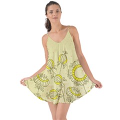 Sunflower Fly Flower Floral Love The Sun Cover Up
