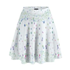 Spot Polka Dots Blue Pink Sexy High Waist Skirt