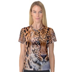 Tiger Beetle Lion Tiger Animals Leopard V-neck Sport Mesh Tee