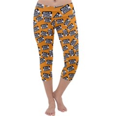 Pattern Halloween Wearing Costume Icreate Capri Yoga Leggings by iCreate