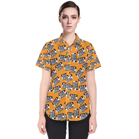 Pattern Halloween Wearing Costume Icreate Women s Short Sleeve Shirt by iCreate