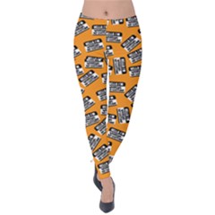 Pattern Halloween Wearing Costume Icreate Velvet Leggings by iCreate