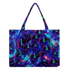 Dark Neon Stuff Blue Red Black Rainbow Light Medium Tote Bag by Mariart