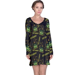 Pattern Halloween Witch Got Candy? Icreate Long Sleeve Nightdress