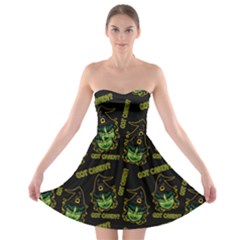 Pattern Halloween Witch Got Candy? Icreate Strapless Bra Top Dress by iCreate
