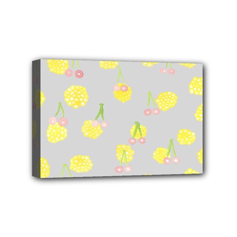 Cute Fruit Cerry Yellow Green Pink Mini Canvas 6  x 4 
