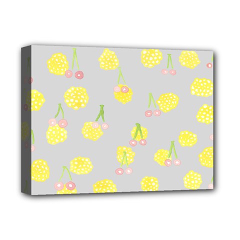 Cute Fruit Cerry Yellow Green Pink Deluxe Canvas 16  x 12  