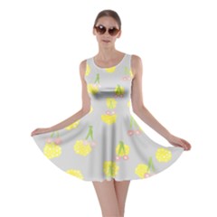 Cute Fruit Cerry Yellow Green Pink Skater Dress