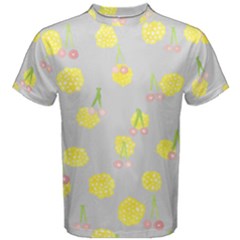 Cute Fruit Cerry Yellow Green Pink Men s Cotton Tee