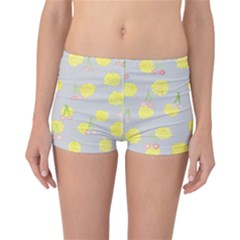 Cute Fruit Cerry Yellow Green Pink Reversible Boyleg Bikini Bottoms