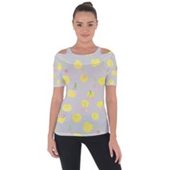 Cute Fruit Cerry Yellow Green Pink Short Sleeve Top