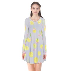 Cute Fruit Cerry Yellow Green Pink Flare Dress