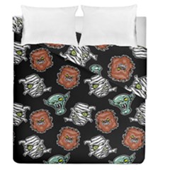 Pattern Halloween Werewolf Mummy Vampire Icreate Duvet Cover Double Side (queen Size) by iCreate