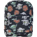 Pattern Halloween Werewolf Mummy Vampire iCreate Full Print Backpack View1