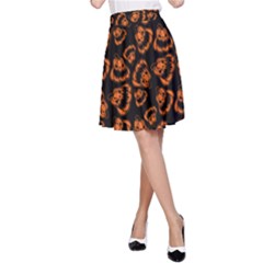 Pattern Halloween Jackolantern A-line Skirt by iCreate