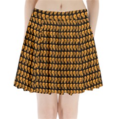 Halloween Color Skull Heads Pleated Mini Skirt by iCreate