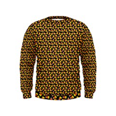 Pattern Halloween Candy Corn   Kids  Sweatshirt by iCreate