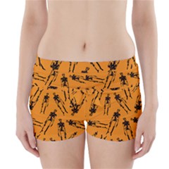 Halloween Skeletons  Boyleg Bikini Wrap Bottoms by iCreate