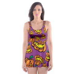 1pattern Halloween Colorfuljack Icreate Skater Dress Swimsuit by iCreate