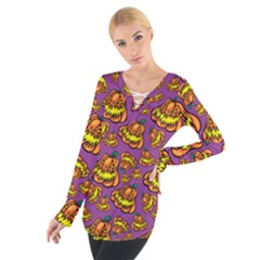 1pattern Halloween Colorfuljack Icreate Tie Up Tee by iCreate