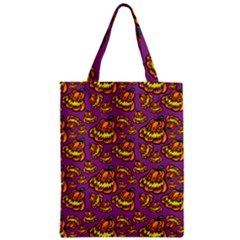 Halloween Colorful Jackolanterns  Zipper Classic Tote Bag