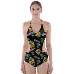 Halloween Ghoul Zone Icreate Cut-Out One Piece Swimsuit