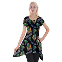 Halloween Ghoul Zone Icreate Short Sleeve Side Drop Tunic