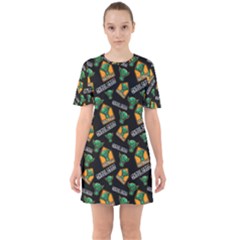 Halloween Ghoul Zone Icreate Sixties Short Sleeve Mini Dress