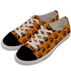 Halloween Jackolantern Pumpkins Icreate Women s Low Top Canvas Sneakers by iCreate