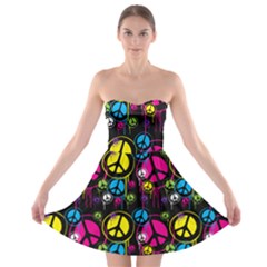 Peace Drips Icreate Strapless Bra Top Dress by iCreate