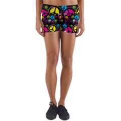 Peace Drips Icreate Yoga Shorts by iCreate