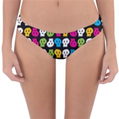 Pattern Painted Skulls Icreate Reversible Hipster Bikini Bottoms by iCreate