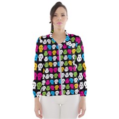 Pattern Painted Skulls Icreate Wind Breaker (women) by iCreate