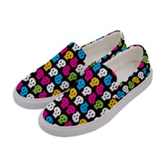 Pattern Painted Skulls Icreate Women s Canvas Slip Ons by iCreate