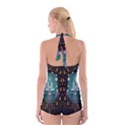 Temple Of Yoga In Light Peace And Human Namaste Style Boyleg Halter Swimsuit  View2