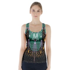 Temple Of Yoga In Light Peace And Human Namaste Style Racer Back Sports Top by pepitasart